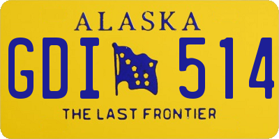 AK license plate GDI514