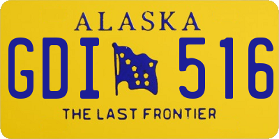 AK license plate GDI516