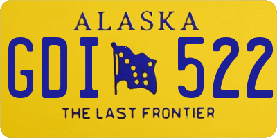 AK license plate GDI522