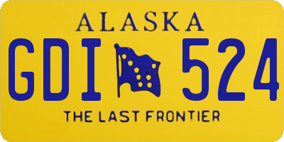 AK license plate GDI524