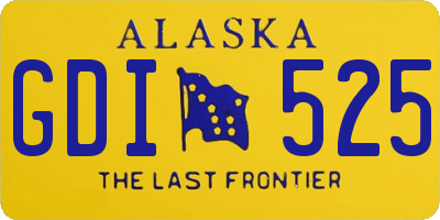 AK license plate GDI525