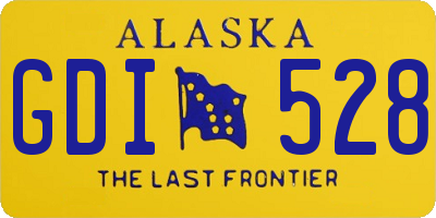 AK license plate GDI528