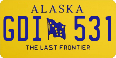 AK license plate GDI531