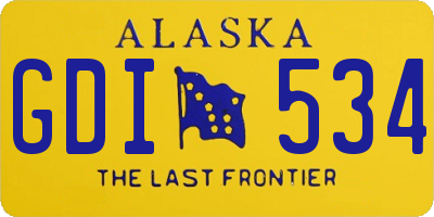 AK license plate GDI534
