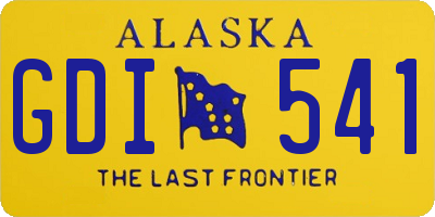 AK license plate GDI541