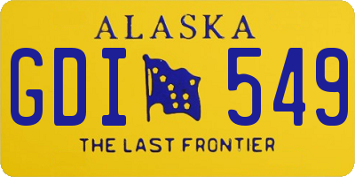 AK license plate GDI549