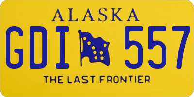 AK license plate GDI557