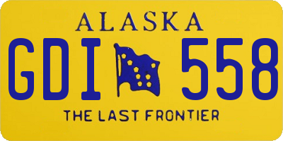 AK license plate GDI558