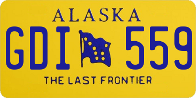AK license plate GDI559