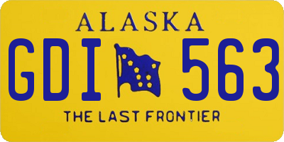 AK license plate GDI563