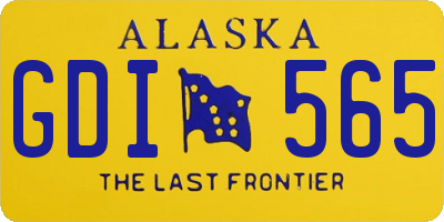 AK license plate GDI565