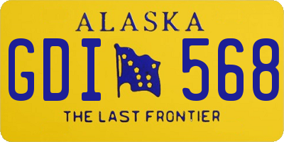 AK license plate GDI568