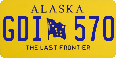 AK license plate GDI570