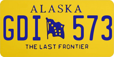 AK license plate GDI573