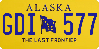 AK license plate GDI577