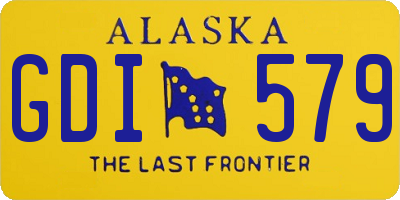 AK license plate GDI579