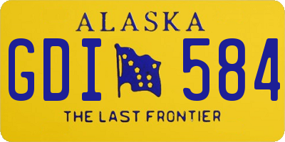 AK license plate GDI584