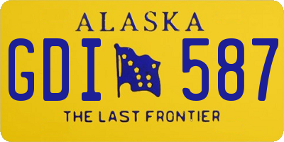 AK license plate GDI587