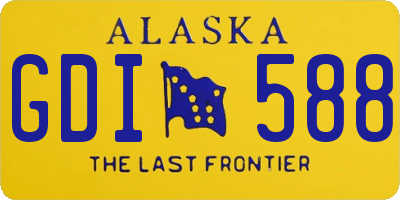 AK license plate GDI588