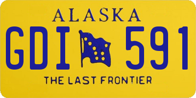 AK license plate GDI591