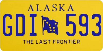 AK license plate GDI593