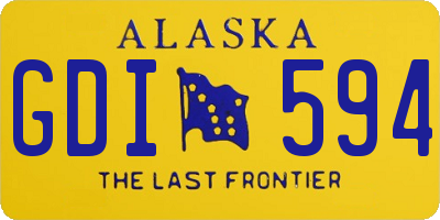 AK license plate GDI594