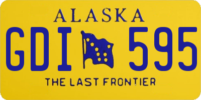 AK license plate GDI595