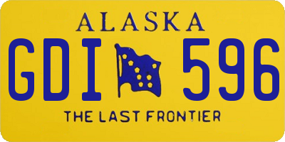 AK license plate GDI596