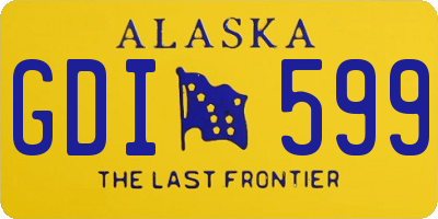 AK license plate GDI599