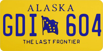 AK license plate GDI604