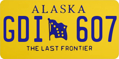 AK license plate GDI607