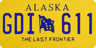 AK license plate GDI611
