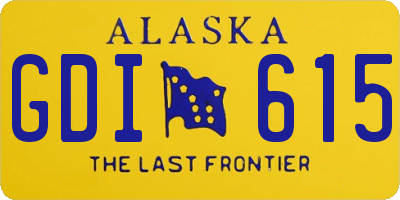 AK license plate GDI615