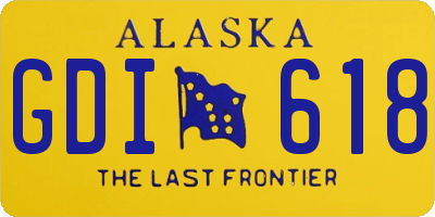 AK license plate GDI618
