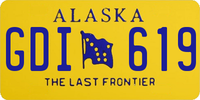 AK license plate GDI619