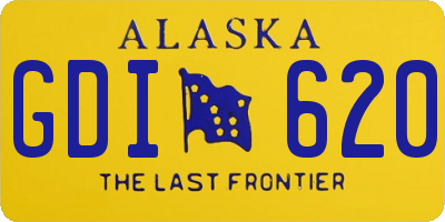 AK license plate GDI620