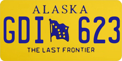 AK license plate GDI623