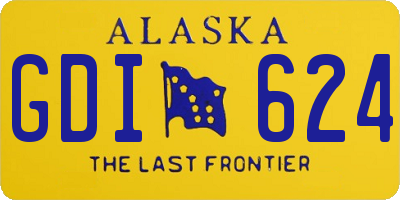 AK license plate GDI624