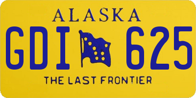 AK license plate GDI625