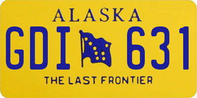 AK license plate GDI631