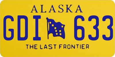 AK license plate GDI633