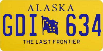 AK license plate GDI634