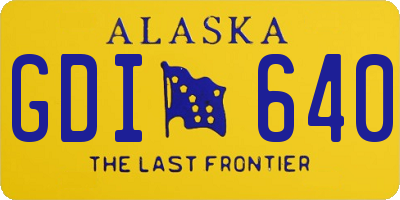 AK license plate GDI640
