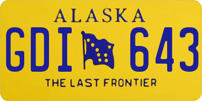 AK license plate GDI643