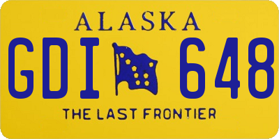 AK license plate GDI648