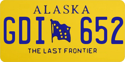 AK license plate GDI652