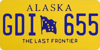 AK license plate GDI655