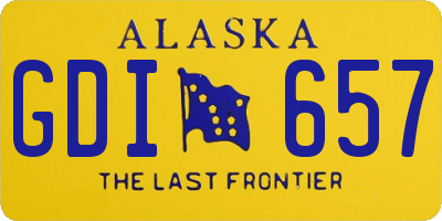 AK license plate GDI657