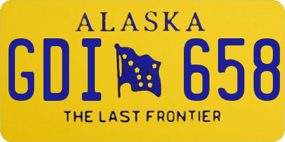 AK license plate GDI658