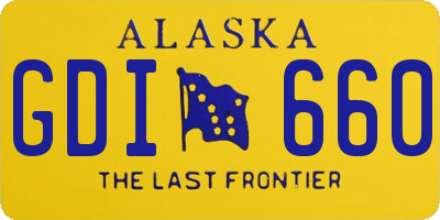 AK license plate GDI660